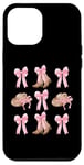 Cowgirl Coquette Rose Bow Esthétique Cowgirl Bottes Et Chapeaux Coque pour iPhone 12 Pro Max