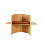 Roll & Hill - Sit, Set Chair, White Oak, Caramel Leather Cushion - Fåtöljer
