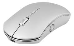 Deltaco Wireless office mouse, aluminium, battery indicator, USB recei