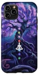 Chakra Méditation Arbre Nature Univers Éléments Coque pour iPhone 11 Pro
