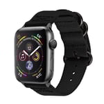 SKALO Nato-armband Nylon Apple Watch Series 7-9 45mm - Svart
