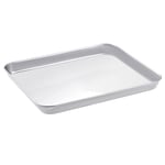 WEZVIX Baking Sheet Stainless Steel Baking Tray Cookie Sheet Oven Pan Rectangle Size 26 x 20 x 2.5 cm, Non Toxic & Healthy, Rust Free & Less Stick, Thick & Sturdy, Easy Clean & Dishwasher Safe