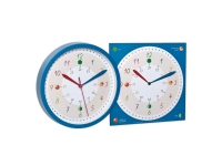 TFA-Dostmann Tick & Tack, Vegg, Quartz clock, Rund, Blå, Hvit, Plast, Glass