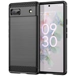 Coque protection style Style Carbone noire pour Google Pixel 6A 5G souple Antichoc XEPTIO pochette - Neuf