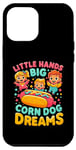 Coque pour iPhone 12 Pro Max Little Hands Big Corn Dog Dreams Corndog Saucisse Hot Dog