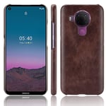 MIFanX Nokia 5.4 Case, PU Leather + Hard PC Base Shockproof Hard Cover for Nokia 5.4(Brown)
