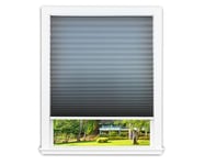 Redi Shade No Tools Easy Lift Trim-at-Home Abat-Jour en Tissu plissé filtrant la lumière, Gris, 76,2 x 162,6 cm (Convient aux fenêtres de 48,3 à 76,2 cm)