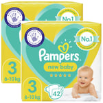 Pampers New Baby Size 3, 84 Nappies, 6-10 kg, Essential Pack, ( 2 x 42 pack)