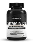 EFECTIV VITAMIN D3+K2 60CAPS Vegan Friendly 2 Months supply