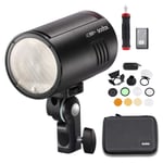 Godox AD100Pro AD100 Pro Monolight with AK-R1 Accessories Kit, 100Ws 2.4G Flash Light, 1/8000 HSS, 0.01-1.5s Recycling, 360 Full Power Flashes, 2600mAh Battery, Support TTL/M/Multi-Functions