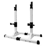 YFFSS Weights Bench, Adjustable Benches Squat Rack Household Squat Rack Weightlifting Barbell Rack Multifunctional Weightlifting Bed Squat Rack Strength (Color : White, Size : 50 * 50 * 158cm)