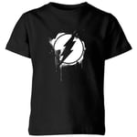 Justice League Graffiti The Flash Kids' T-Shirt - Black - 9-10 Years - Black