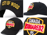Dsquared2 Icon Canada City Wood Patch Baseball Cap Baseball Hat