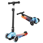 WeSkate Trottinette tricycle pliable pour enfants, trottinette à 3 roues, garçons et filles de 3 à 12 ans avec système de pliage en 3 secondes