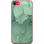 Apple iPhone SE (2020) Gennemsigtigt Telefoncover Grön Marmor