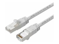 Lanview Smartclick - Nätverkskabel - Rj-45 (Hane) Till Rj-45 (Hane) - 30 M - 5 Mm - S/Ftp - Cat 6A - Halogenfri, Formpressad, Hakfri, 10 Gigabit Ethernet - Vit