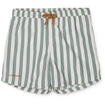 Liewood Duke board shorts – stripe: sea blue/creme de la creme - 74/80
