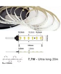 LED Strip 24V IP20 3000K 7,7W/m CC CRI 90, 20 meter pakke