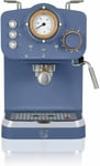 Swan Nordic Espresso Scandi Style Coffee Machine 15bar Pressure 1.2L Tank - Blue