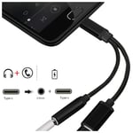 Adaptateur Type C/Jack pour Smartphone 2 en 1 Audio USB-C Ecouteurs Chargeur Casque - Neuf
