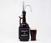 Craft & Draft Universal Beer Pump. Growlers, Mini Kegs & Bottles Perfect Beer Pour. Stainless Steel Minimalistic Design. BPA Free Tight Seal. Ideal for Parties, Beer, BBQ and Gift for him & her