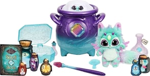 Magic Mixies - Magical Real Misting Purple Cauldron with Interactive 8 Inch Blue