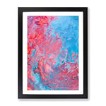Learning From The Sea Abstract Framed Print for Living Room Bedroom Home Office Décor, Wall Art Picture Ready to Hang, Black A2 Frame (62 x 45 cm)