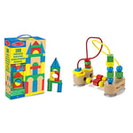 Melissa & Doug Wood Blocks | Developmental Toy | Blocks & Building | 3+ | Gift for Boy or Girl & First Bead Maze | Developmental Toy | Motor Skills | 3+ | Gift for Boy or Girl