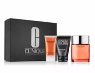 Clinique Happy for Him Gift Set - 100ml Spray, Face Scrub, Hair and Body Wash