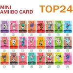 Carte Amiibo Animal Crossing,24pcs top24 mini Jeu Cartes de Villageois de Caractères Rares pour Animal Crossing New Horizons