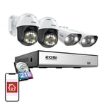 ZOSI IP Camera C296 WiFi 5MP C182 WiFi 8MP + NVR 8ch + 2TB HDD 4-pack