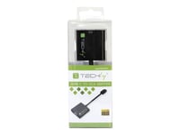 Techly - Videokort - Hd-15 (Vga) Hona Till 19 Pin Mini Hdmi Type C Hane