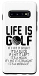 Galaxy S10 Life Is Golf If I Hit It Straight It's A Miracle - Golfing Case
