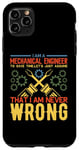 Coque pour iPhone 11 Pro Max I'm A Mechanical Engineer Gears Engineering Job Titiles