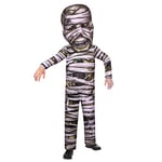amscan Costume de momie pour enfant, combinaison, capuche avec masque intégré, costume effrayant, film d'horreur, fête à thème, carnaval, Halloween