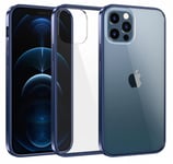 Stilrent skal med färgade kanter till iPhone 12 Mini, Blå