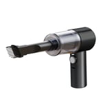 Handhållen bil dammsugare kraftfull sug liten bil dammsugare mini dammsugare med USB bärbar dammsugare（svart）
