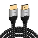 TechDuck 8K HDMI 2.1 Cable 3ft, Premium Braided 28AWG High Speed 8K@60Hz 4K@120Hz/144Hz 48Gbp HDMI Cord, Dynamic HDR eARC/ARC Dolby, Certified UHD HDMI to HDMI Cable for Gaming/Monitor/Ultra HD TV