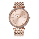 Michael Kors Watch for Women Darci, Three Hand Movement, 39 mm Rose Gold Stainless Steel Case with a Stainless Steel Strap, MK3192