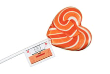 Blood Orange Gin Love Heart Lollipops - Alcoholic Sweets - Gift for Her - Gift for Women - Gin Gift - Candy Lollies - Love Heart Sweets - Hen Party - Wedding Favours (2)
