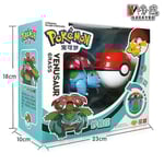 Mewtwo Leksaksset Pikachu Charmander Lunala Scroll Actionfigur Barnleksaker Frog flower With box