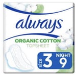 3 X Always Cotton Protection Ultra Night Size 3 Towels 9 Pads