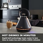 NEW Cavaletto 3KW 1.7L Pyramid Rapid Boil Kettle in Black & Rose Gold 