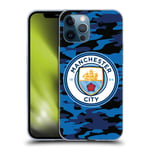 Head Case Designs Officially Licensed Manchester City Man City FC Dark Blue Moon Badge Camou Soft Gel Case Compatible With Apple iPhone 12 Pro Max