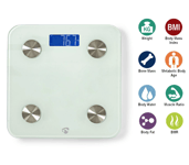 Nedis WIFI Scales Body Fat BMI Bathroom Weighing Digital Glass Smart Life UK