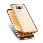 Coque Chrome Silicone SAMSUNG Galaxy S8 Contour Transparente Bumper Protection Gel Souple (ARGENT) - Neuf