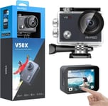 AKASO V50 X Action Camera, Native 4K Wifi Underwater 40M EIS Anti-Shake Cam wit