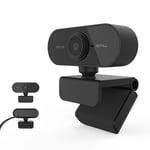Webkamera med mikrofon - Fuld HD & Noise cancellation - Sort