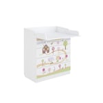 Shefa Kids Skötbord 800 vitt pepparkakshus