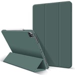 Seilent iPad Pro 11 Case 2020 with Pencil Holder (2nd Generation),Protective Case Cover with Soft TPU Back(Midnight Green)